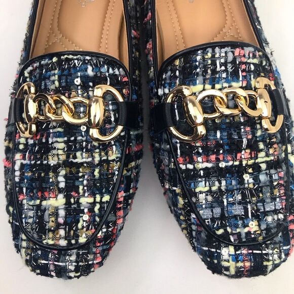 Patrizia Spring Step CHANELLO Multicolored Sparkle Tweed Knit knot Loafer - Picture 4 of 15